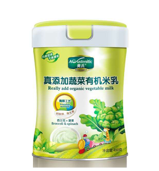 450克真添加西蘭花菠菜有機米乳