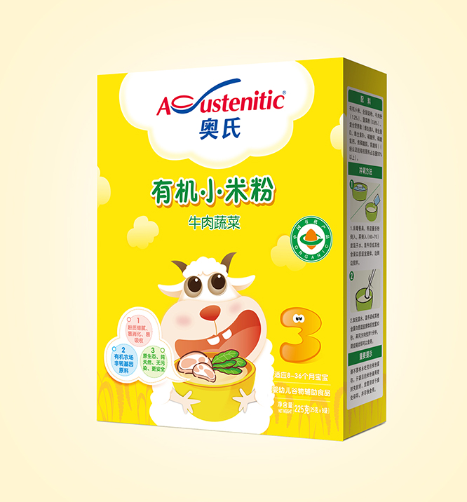 225克牛肉蔬菜有機小米粉